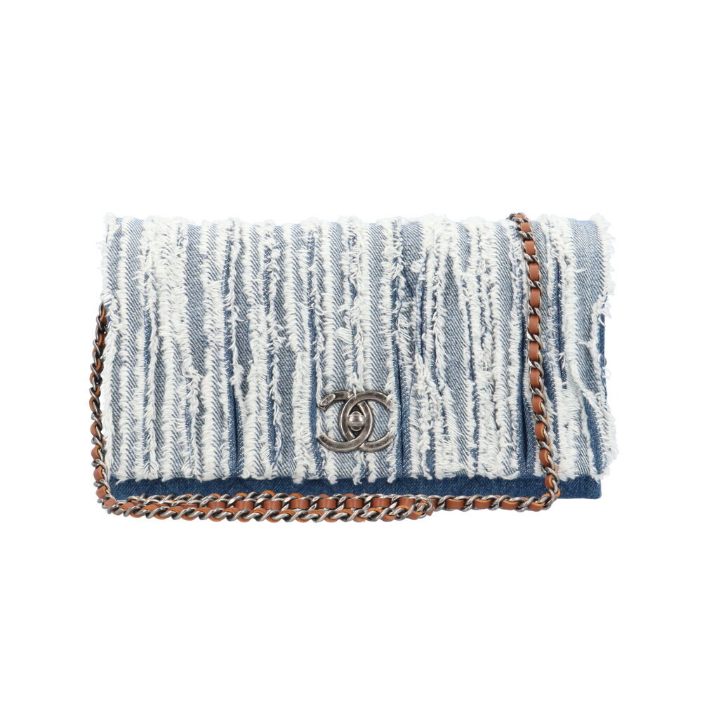 Chanel Denim Shoulder Bag Blue